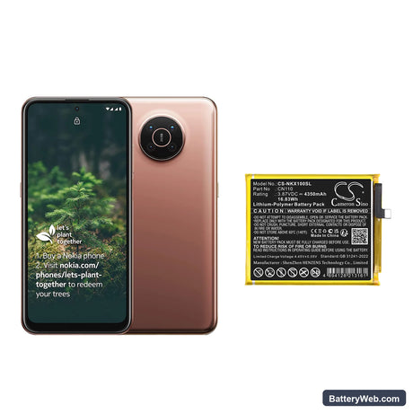 Nokia CX10 Replacement Battery, 3.87V, 4350mAh, Li-Polymer 5
