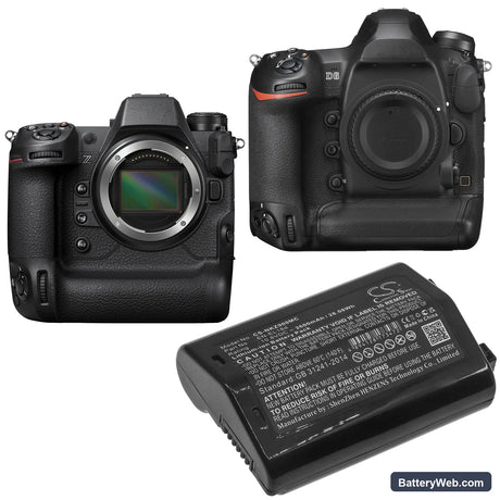 NiKon D6 Replacement Battery, 10.8V, 2600mAh, Li-ion 6