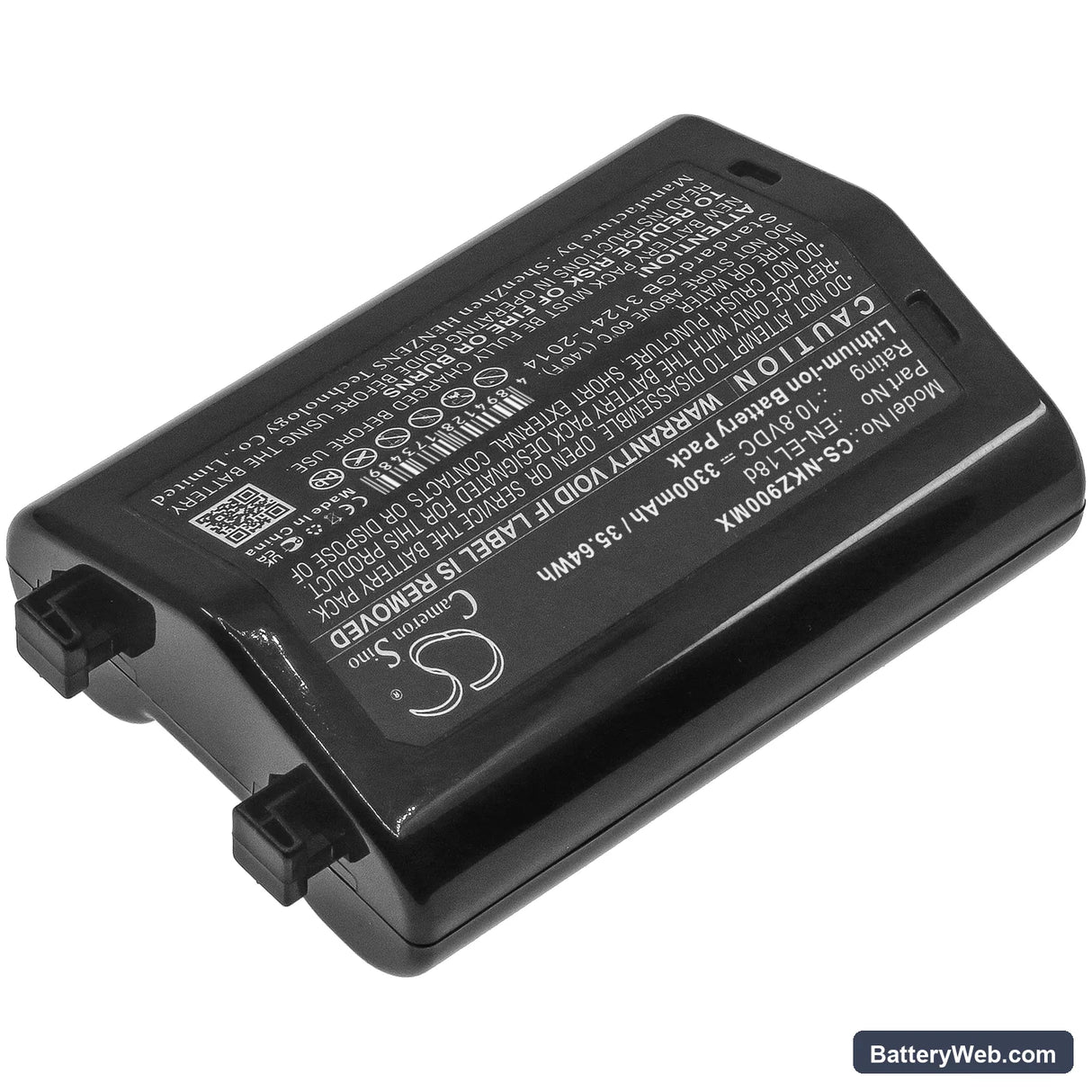 NiKon D6 Replacement Battery, 10.8V, 3300mAh, Li-ion 2