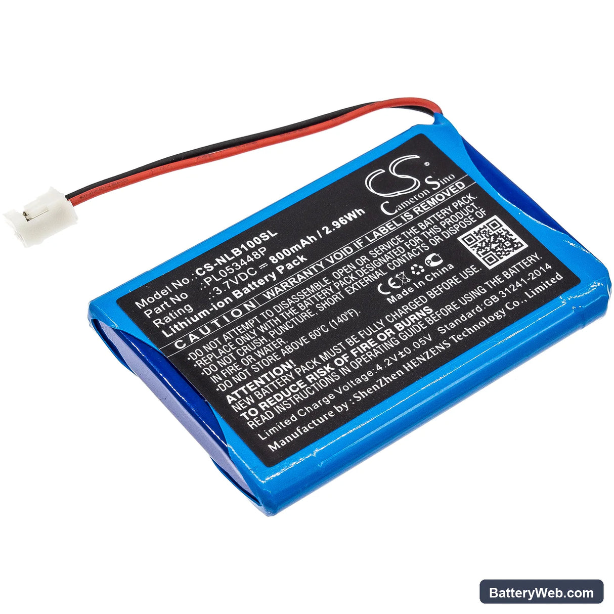 Nolan B5 Replacement Battery, 3.7V, 800mAh, Li-ion 1