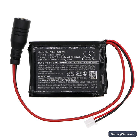 Nolan N-COM B902 L Replacement Battery, 3.7V, 900mAh, Li-Polymer 3