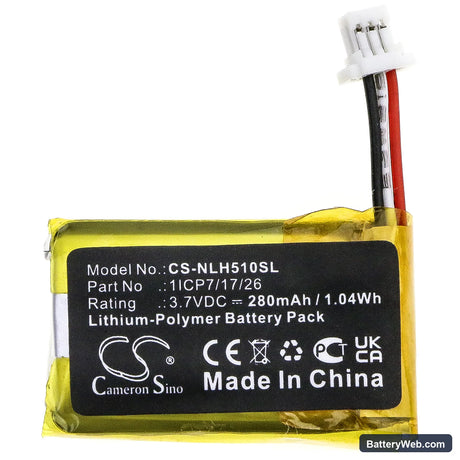 Nest Hello Replacement Battery, 3.7V, 280mAh, Li-Polymer 3