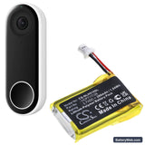 Nest Hello Replacement Battery, 3.7V, 280mAh, Li-Polymer 6