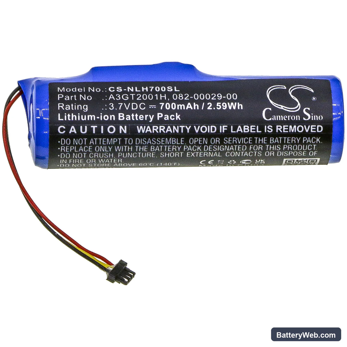 Nest Connect Replacement Battery, 3.7V, 700mAh, Li-ion 3