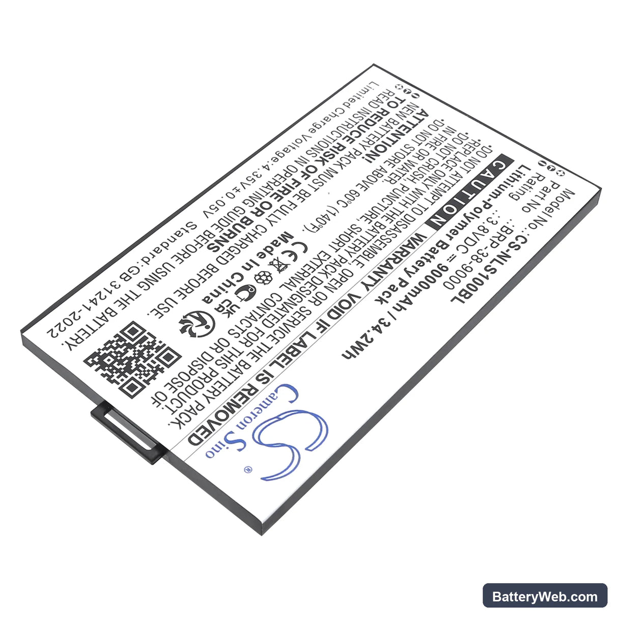 Newland SD100 Orion II MD Replacement Battery, 3.8V, 9000mAh, Li-Polymer 2