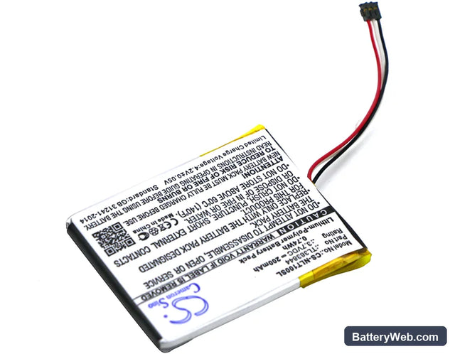 Nest Learning Thermostat 1st Generation Replacement Battery, 3.7V, 200mAh, Li-Polymer 1