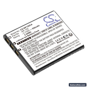 Casio Exilim EX-EX-S200BK Replacement Battery, 3.7V, 550mAh, Li-ion 1