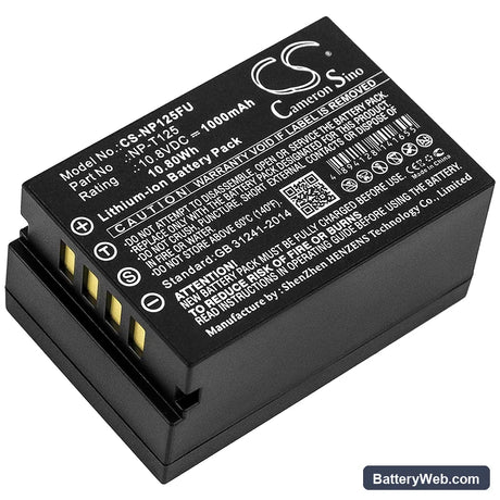 Fujifilm Medium Format GFX Replacement Battery, 10.8V, 1000mAh, Li-ion 1