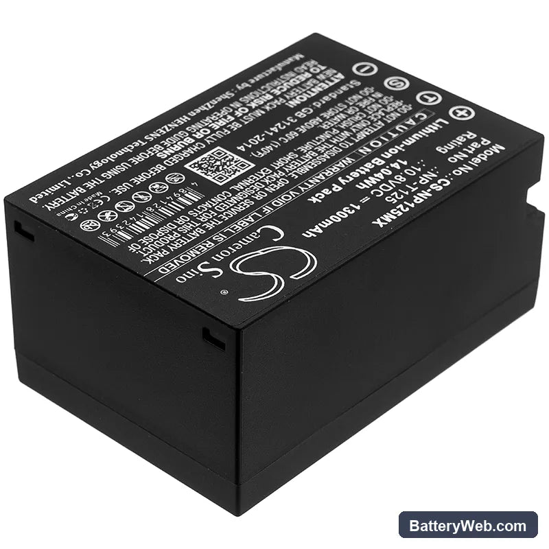 Fujifilm Medium Format GFX Replacement Battery, 10.8V, 1300mAh, Li-ion 2