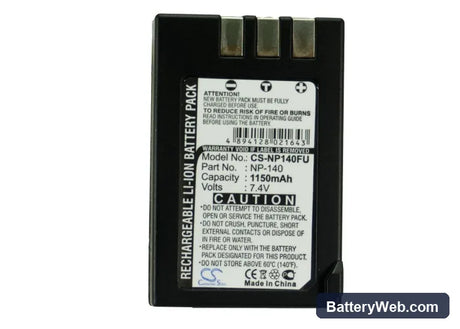 Fujifilm FinePix S100FS Replacement Battery, 7.4V, 1150mAh, Li-ion 5