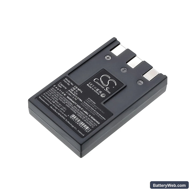 Canon Digital IXUS 200a Replacement Battery, 3.7V, 830mAh, Li-ion 1