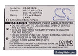 Casio Exilim EX-S770SR Replacement Battery, 3.7V, 650mAh, Li-ion 5