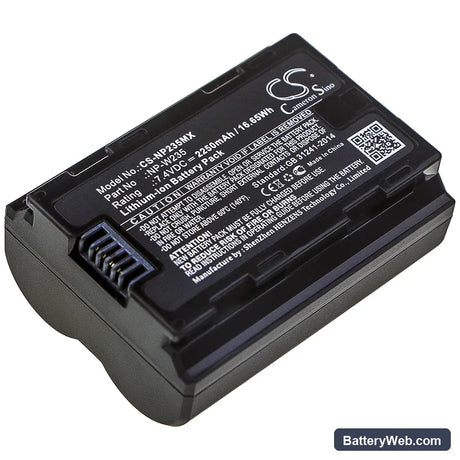 Fujifilm X-T4 Replacement Battery, 7.4V, 2250mAh, Li-ion 1