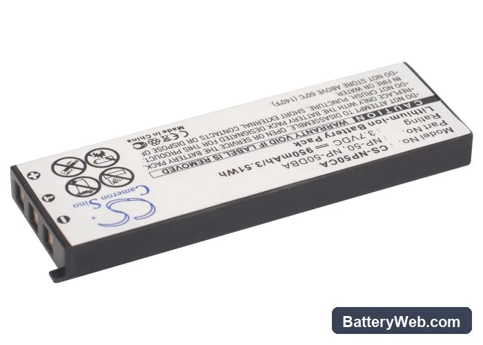 Casio Exilim EX-V8SR Replacement Battery, 3.7V, 950mAh, Li-ion 2
