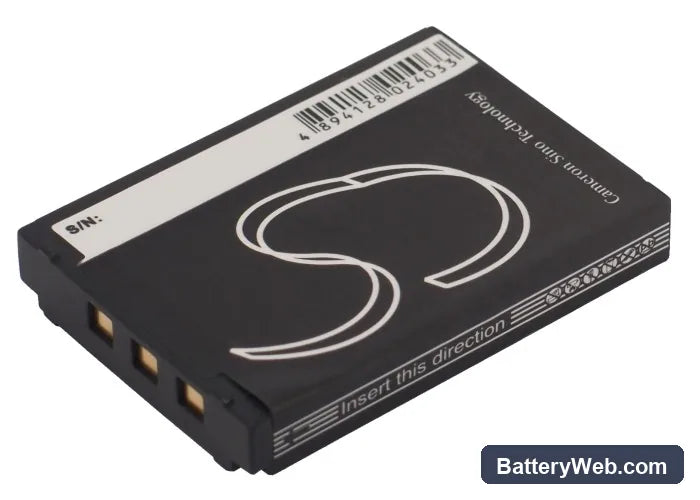 Casio Exilim Zoom EX-Z250BE Replacement Battery, 3.7V, 1050mAh, Li-ion 4