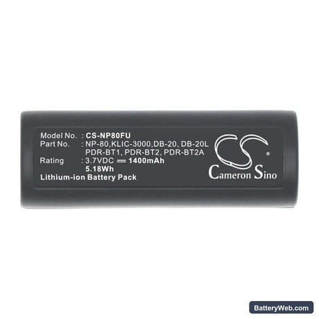 Epson R-D1 Replacement Battery, 3.7V, 1400mAh, Li-ion 5