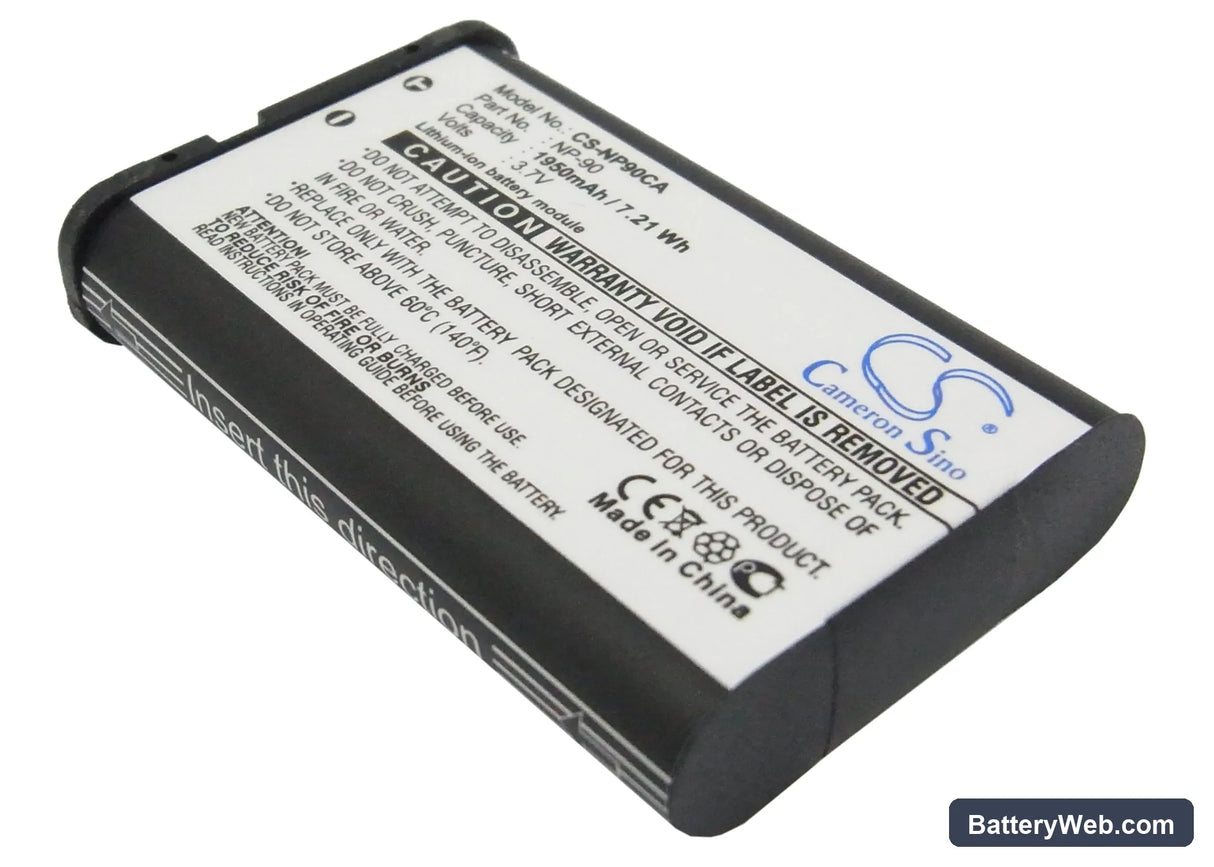 Casio Exilim EX-H10 Replacement Battery, 3.7V, 1950mAh, Li-ion 1