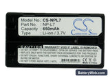 Casio QV-3EX Replacement Battery, 7.4V, 650mAh, Li-ion 5