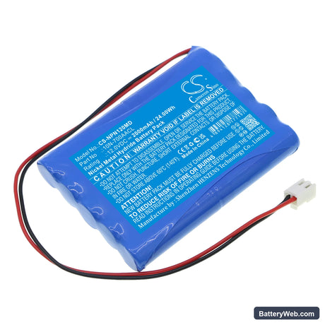 Nipro NCU-12 Replacement Battery, 12V, 2000mAh, Ni-MH 1
