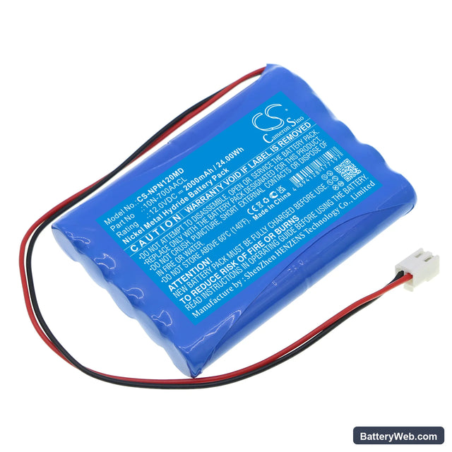 Nipro NCU-12 Replacement Battery, 12V, 2000mAh, Ni-MH 1