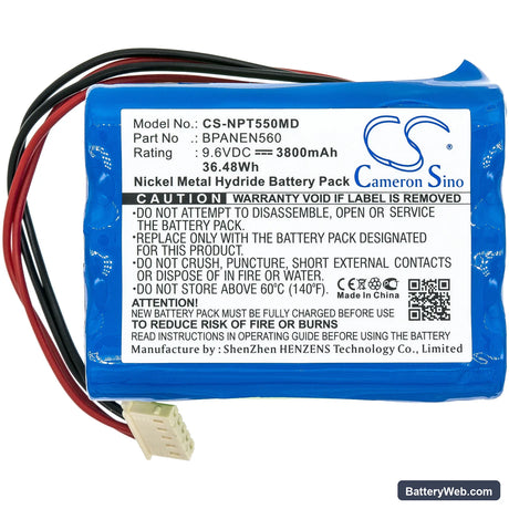 Mediana M6008-O Replacement Battery, 9.6V, 3800mAh, Ni-MH 3