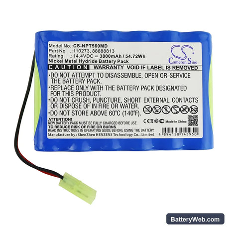Puritan Bennett N-5500 Replacement Battery, 14.4V, 3800mAh, Ni-MH 3