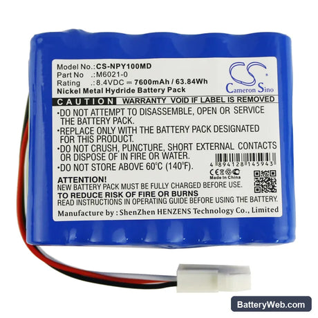 Huntleigh Monitor Smartsigns Lite Plus Replacement Battery, 8.4V, 7600mAh, Ni-MH 3
