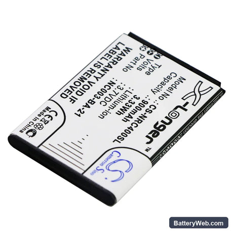 Nolan B4 RCS Kits Replacement Battery, 3.7V, 900mAh, Li-ion 2