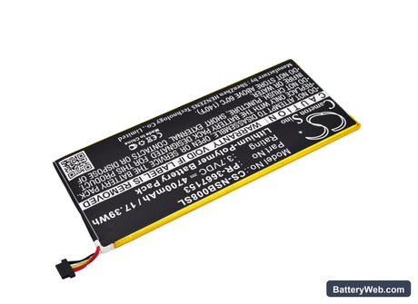 Nabi Dreamtab 8" Replacement Battery, 3.7V, 4700mAh, Li-Polymer 2