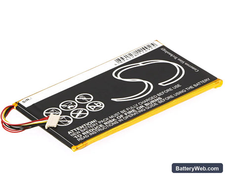 Fuhu Nabi DreamTab HD8 Replacement Battery, 3.7V, 4350mAh, Li-Polymer 3
