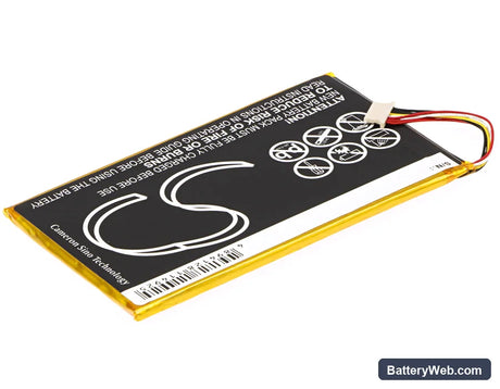 Fuhu Nabi DreamTab HD8 Replacement Battery, 3.7V, 4350mAh, Li-Polymer 4