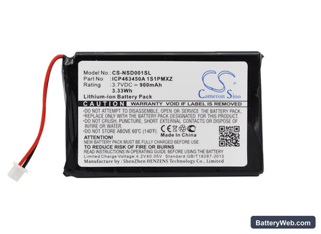 INSGINIA NS-HD01A Replacement Battery, 3.7V, 900mAh, Li-ion 5