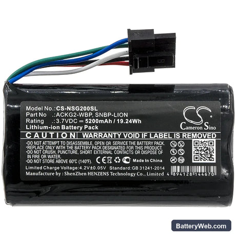 NetScout Aircheck G2 Replacement Battery, 3.7V, 5200mAh, Li-ion 3