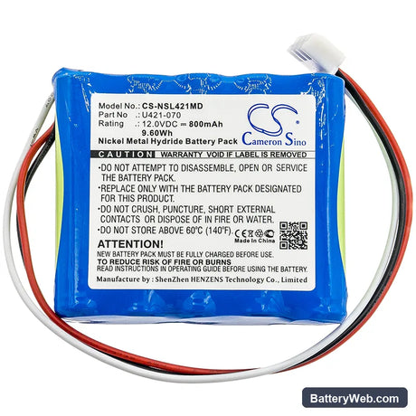 Endo-Mate EM13M Replacement Battery, 12V, 800mAh, Ni-MH 3