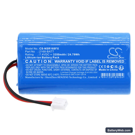 Nightstick NSR-2168 Replacement Battery, 7.4V, 3350mAh, Li-ion 3