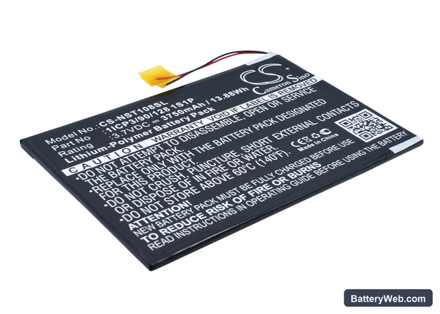 Nuvision Nuvision 10.1" Replacement Battery, 3.7V, 3750mAh, Li-Polymer 1