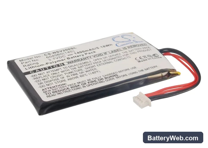 Insignia NS-NCV20 Replacement Battery, 3.7V, 1400mAh, Li-Polymer 1