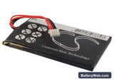 Insignia NS-NCV20 Replacement Battery, 3.7V, 1400mAh, Li-Polymer 3