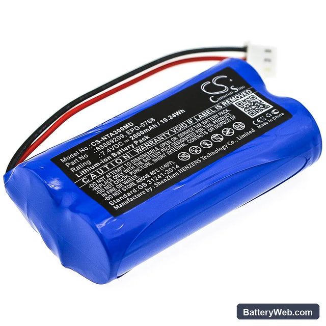 Natus Audiometer Algo 3 Replacement Battery, 7.4V, 2600mAh, Li-ion 1