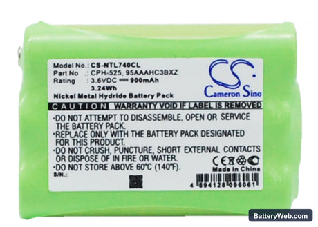 Nortel T7406E Replacement Battery, 3.6V, 900mAh, Ni-MH 1