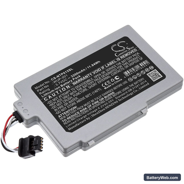 Nintendo Wii U GamePad WUP-001 Replacement Battery, 3.7V, 3200mAh, Li-ion 1