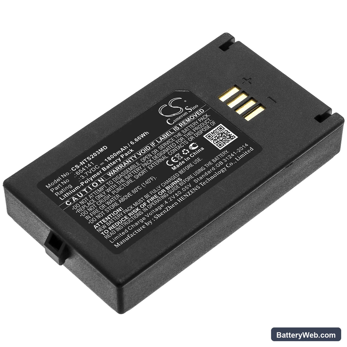 Nova StatStrip Glucose Meter Replacement Battery, 3.7V, 1800mAh, Li-Polymer 1