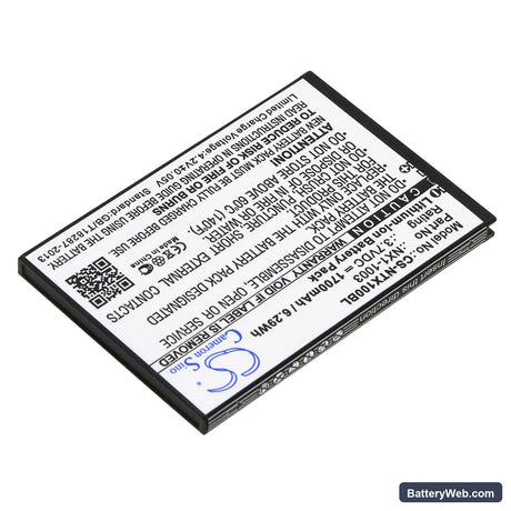 HandHeld Nautiz X1 Replacement Battery, 3.7V, 1700mAh, Li-ion 2