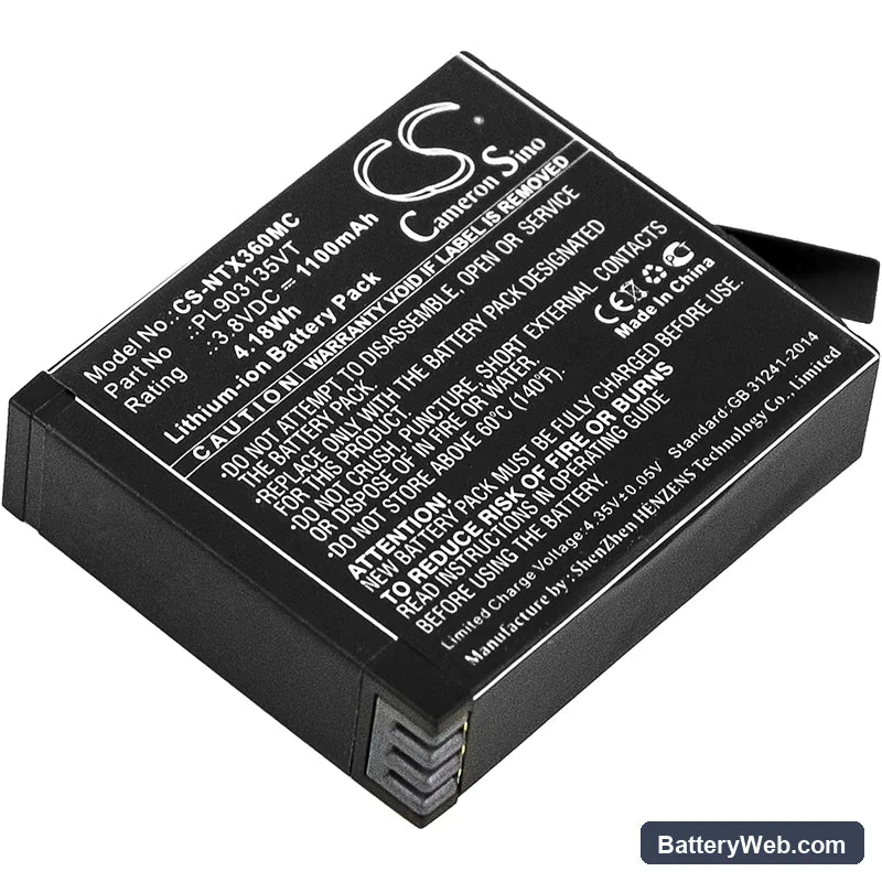 Insta360 One X Replacement Battery, 3.8V, 1100mAh, Li-ion 1