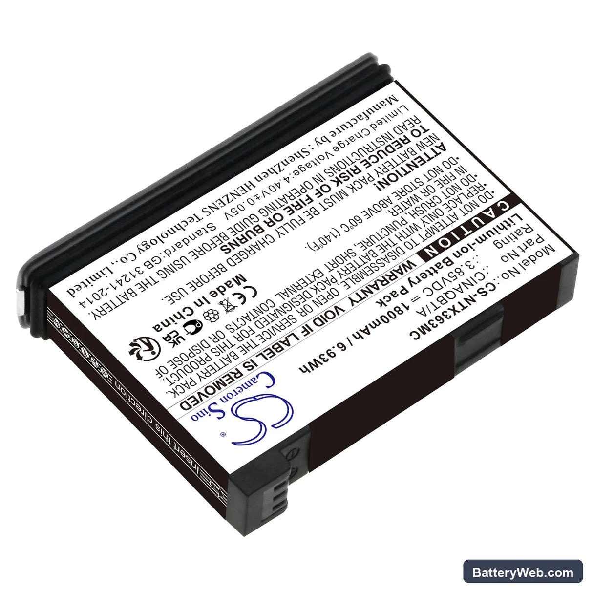 Insta360 One X3 Replacement Battery, 3.85V, 1800mAh, Li-ion 2