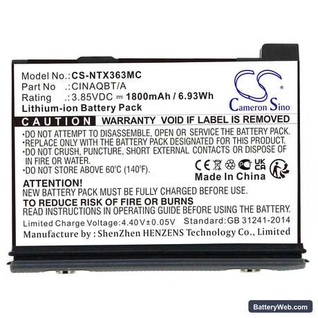 Insta360 One X3 Replacement Battery, 3.85V, 1800mAh, Li-ion 3
