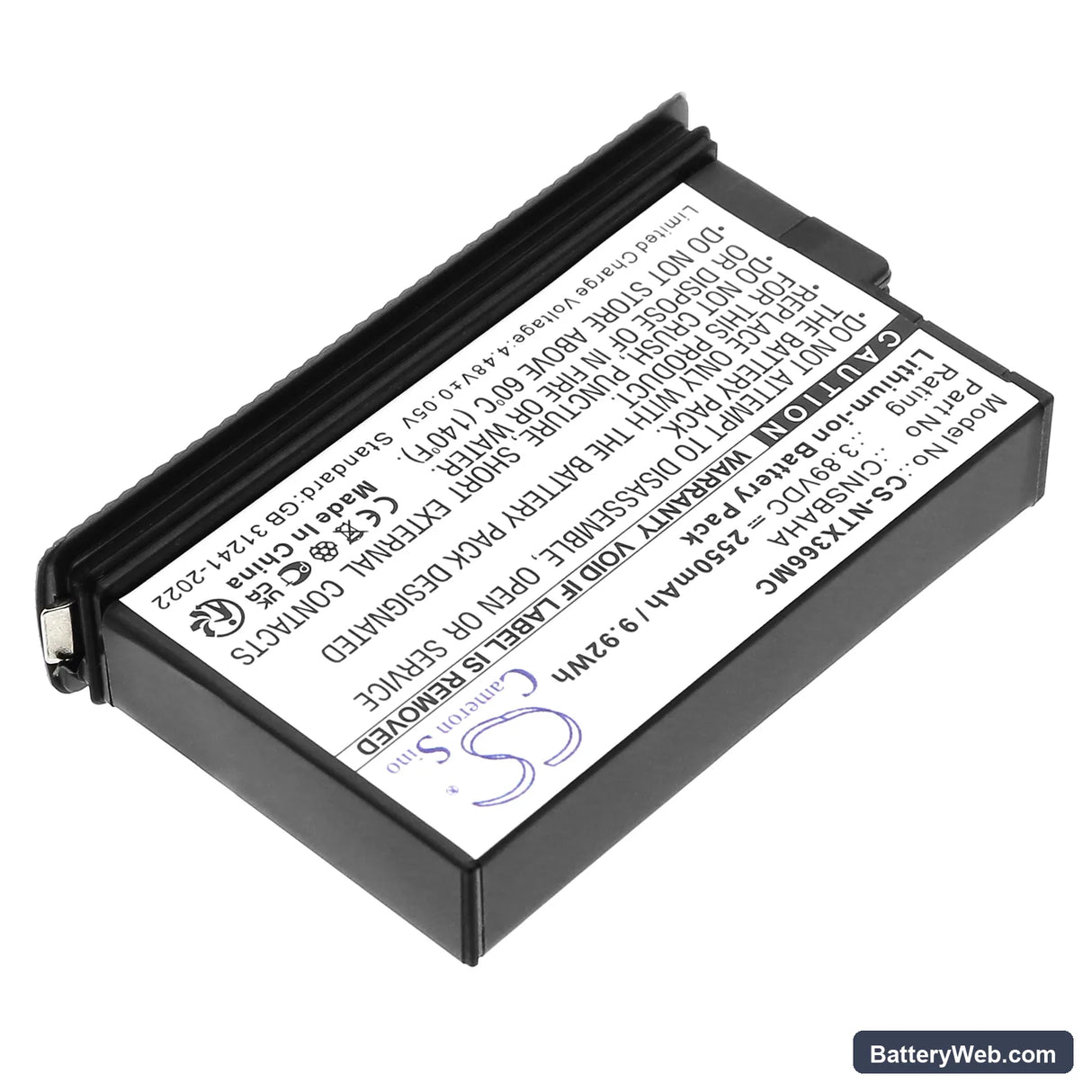 Insta360 One X5 Replacement Battery, 3.89V, 2550mAh, Li-ion 2