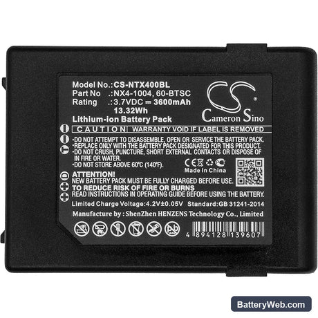 HandHeld Nautiz X4 Replacement Battery, 3.7V, 3600mAh, Li-ion 3