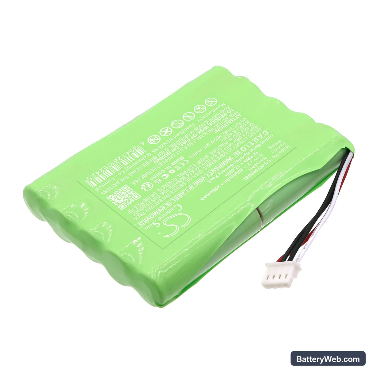Nova 5000 classroom data logger Replacement Battery, 6V, 2000mAh, Ni-MH 2
