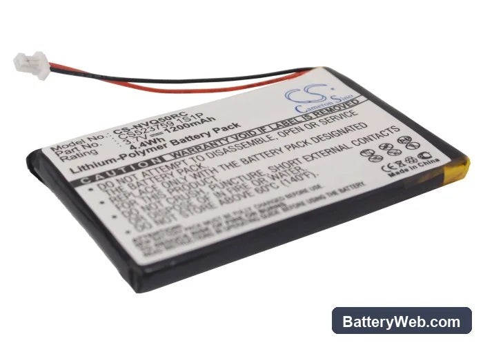 Nevo Q50 Replacement Battery, 3.7V, 1200mAh, Li-Polymer 1